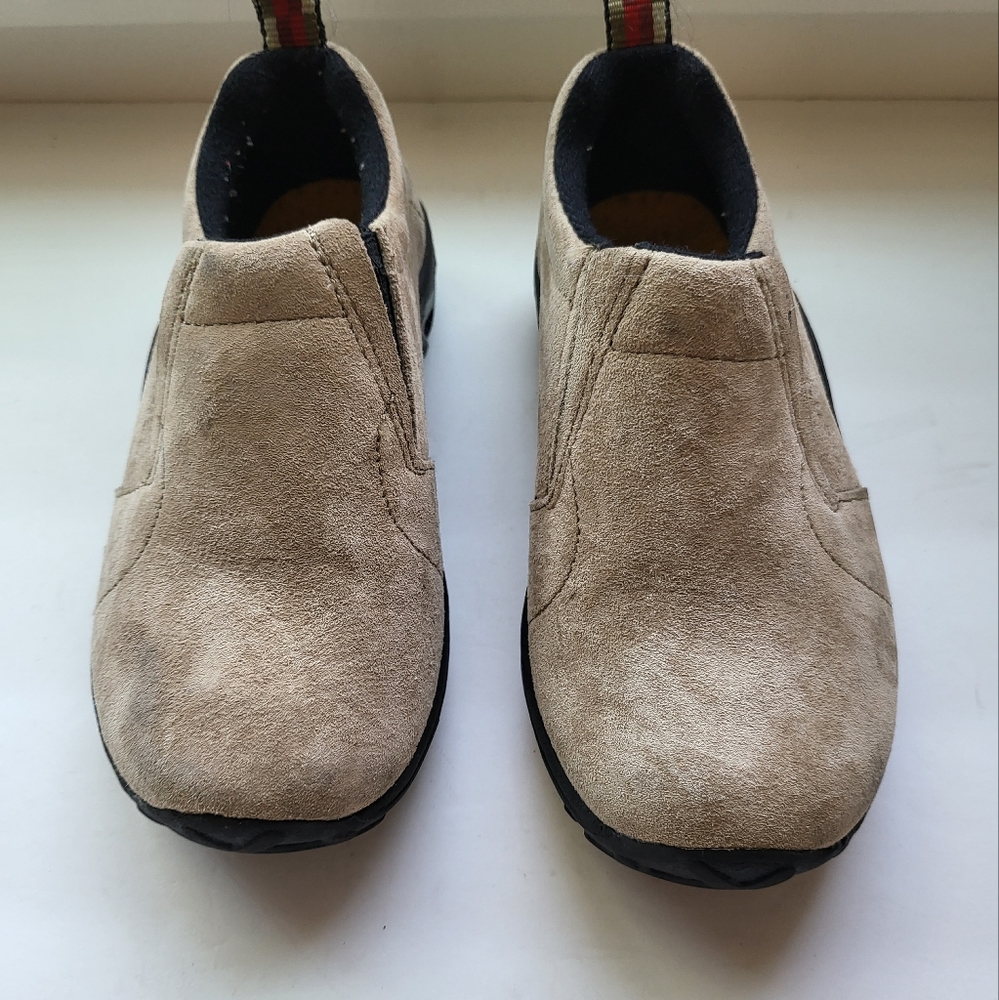 Merrell Jungle Mocs slip-on Kids Classic Youth Junior US 11 Suede Taupe